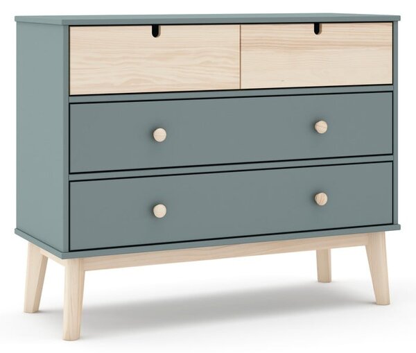 Cassettiera per bambini verde polveroso 100x81x40 cm Estefania – Marckeric