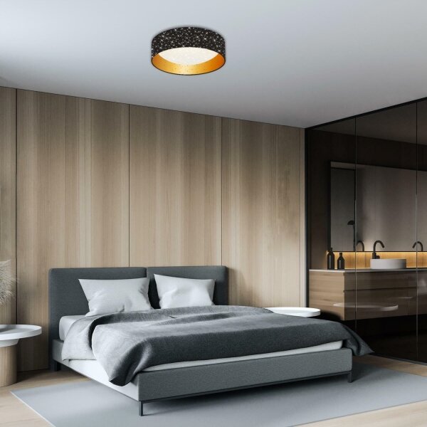Brilo 3482-015 - Plafoniera LED MAILA STARRY LED/12W/230V nero/oro