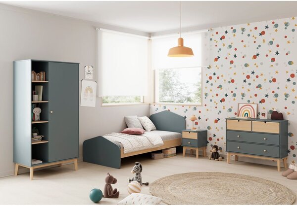 Armadio per bambini verde polveroso 90x180x52 cm Esteban – Marckeric