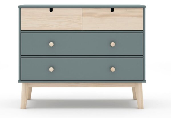 Cassettiera per bambini verde polveroso 100x81x40 cm Estefania – Marckeric