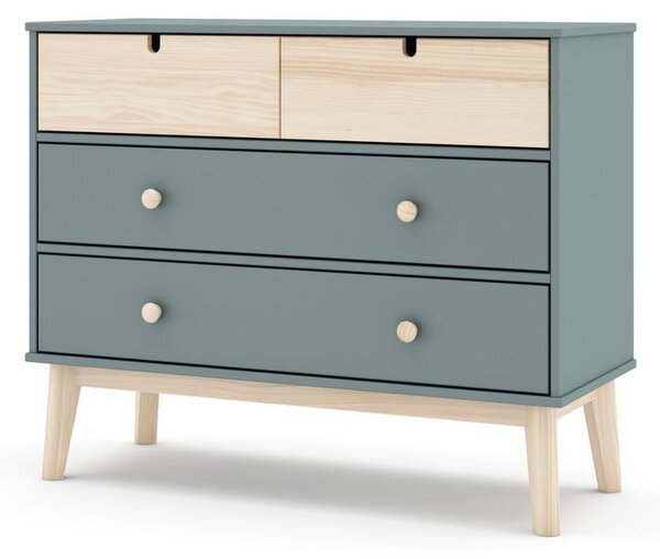 Cassettiera per bambini verde polveroso 100x81x40 cm Estefania – Marckeric