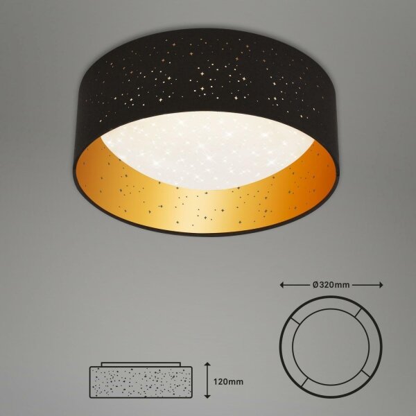 Brilo 3482-015 - Plafoniera LED MAILA STARRY LED/12W/230V nero/oro