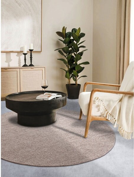 Tappeto rotondo marrone chiaro in lana tessuto a mano ø 160 cm Francois - Villeroy&Boch