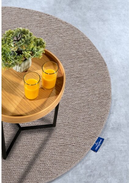 Tappeto rotondo marrone chiaro in lana tessuto a mano ø 160 cm Francois - Villeroy&Boch