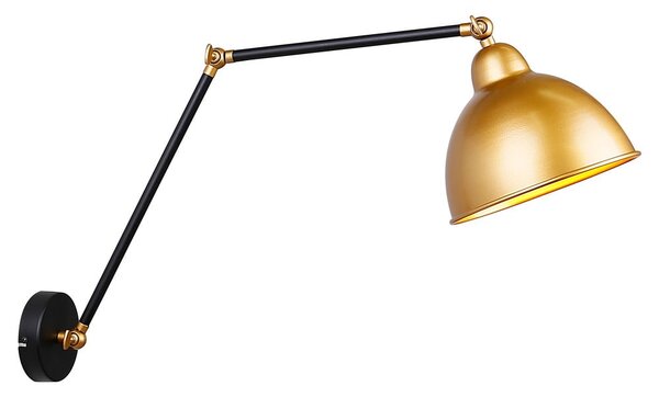 Lampada da parete in metallo di colore nero-oro Truck - Candellux Lighting