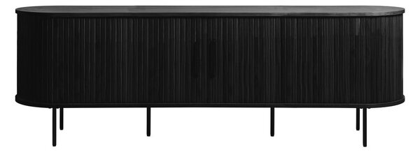 Tavolo TV nero in rovere 56x180 cm Nola - Unique Furniture