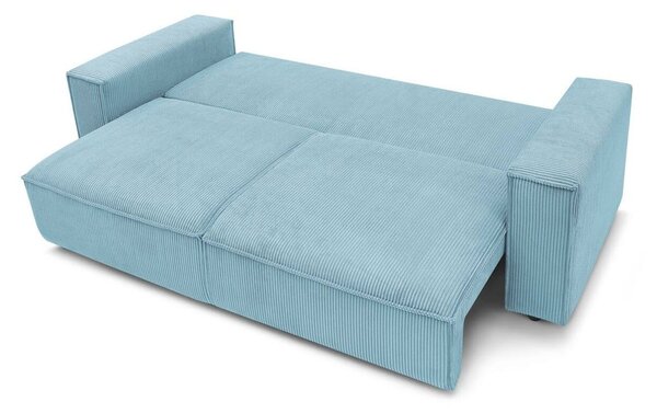 Divano color menta allungabile/con contenitore con rivestimento in velluto a coste 245 cm Nihad – Bobochic Paris