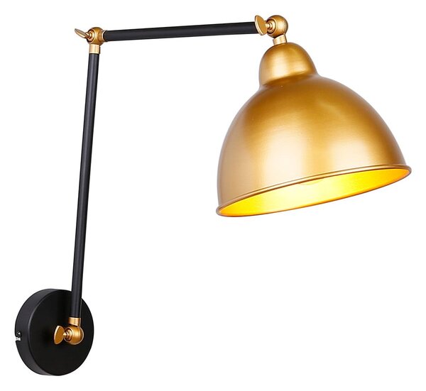 Lampada da parete in metallo di colore nero-oro Truck - Candellux Lighting