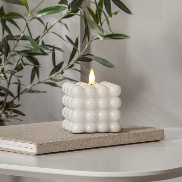 Candela LED a cera bianca Dot, altezza 9,5 cm Flamme - Star Trading