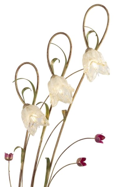Lampada da terra TULIPANO 3xE14/40W/230V vetro di Murano