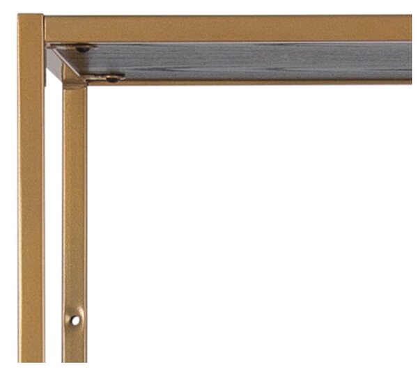 Libreria nero/oro 77x185 cm Seaford - Actona