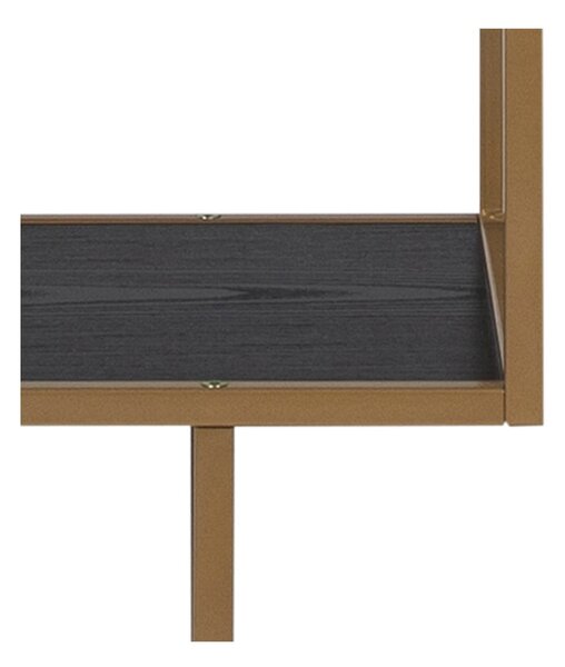 Libreria nero/oro 77x185 cm Seaford - Actona