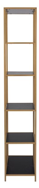 Libreria nero/oro 77x185 cm Seaford - Actona