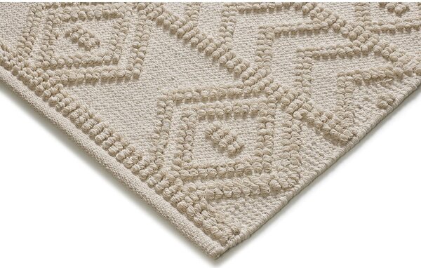 Tappeto color crema in cotone riciclato lavabile/tessuto a mano 80x120 cm Pamuk – Universal