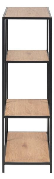 Libreria in rovere nero/naturale 77x114 cm Seaford - Actona