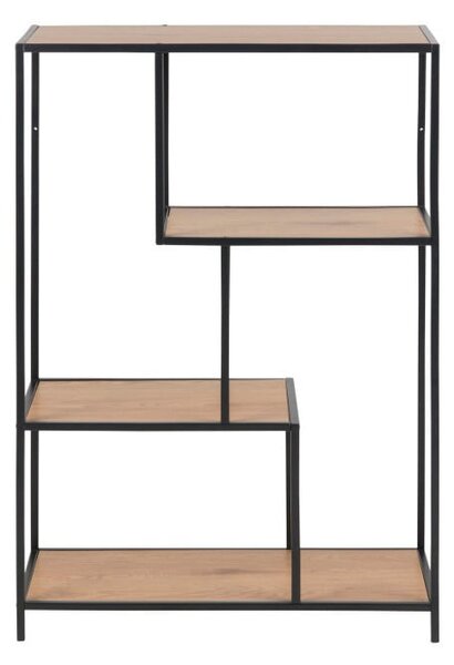Libreria in rovere nero/naturale 77x114 cm Seaford - Actona