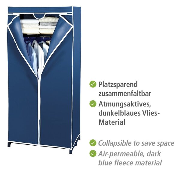 Armadio in tessuto blu 75x160 cm Air - Wenko