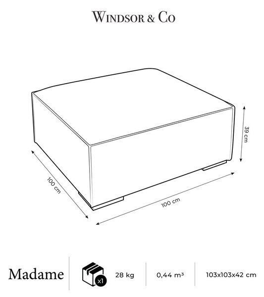 Poggiapiedi in pelle Madame - Windsor & Co Sofas