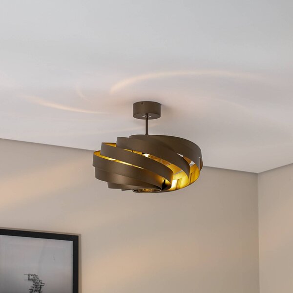 Plafoniera soffitto Vento Euluna, dimmerabile, Marrone / Ruggine, Soggiorno / Sala da pranzo, Metallo, Moderno, Plafoniera