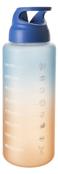 Bottiglia tritan arancio-blu 1 l Moly - Orion