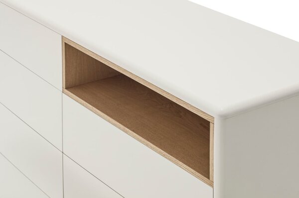 Cassettiera color crema 120x90x40 cm Corvo – Teulat