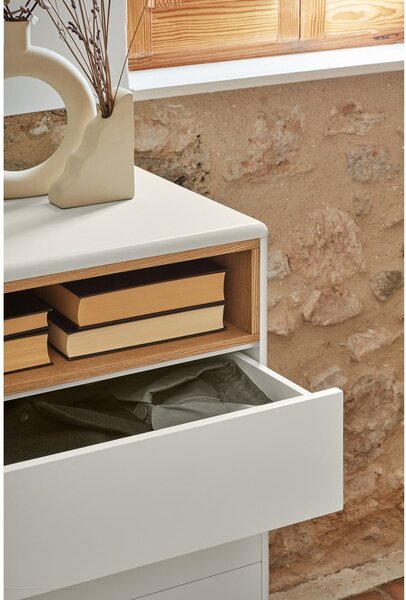 Cassettiera color crema 120x90x40 cm Corvo – Teulat
