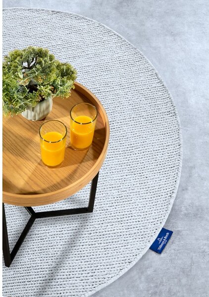 Tappeto rotondo bianco in lana tessuto a mano ø 160 cm Francois – Villeroy&Boch