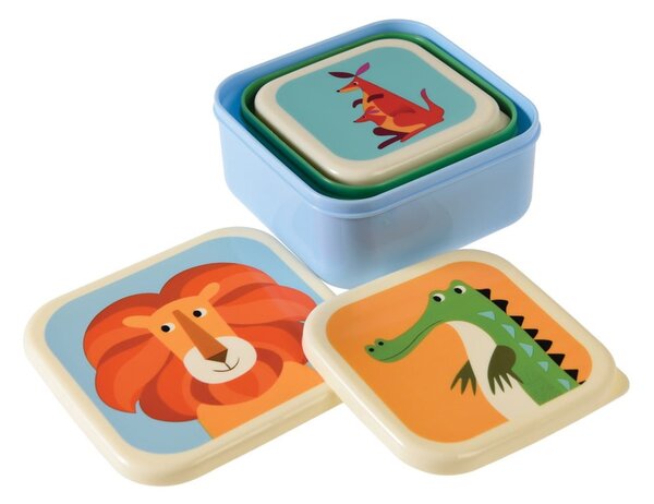 Set di 3 scatole per snack Creatures Colourful Creatures - Rex London