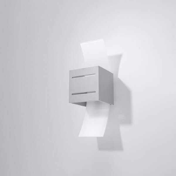 Lampada da parete grigia Carlo - Sollux