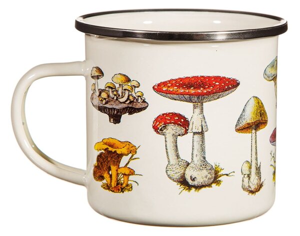 Tazza per bambini in smalto crema Vintage Mushroom - Sass & Belle