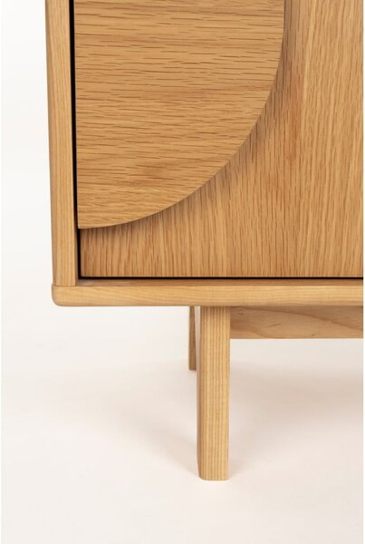 Cassettiera bassa in rovere naturale 120x58 cm Groove - Zuiver