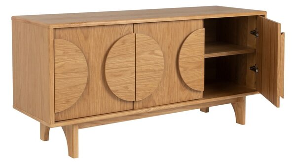 Cassettiera bassa in rovere naturale 120x58 cm Groove - Zuiver