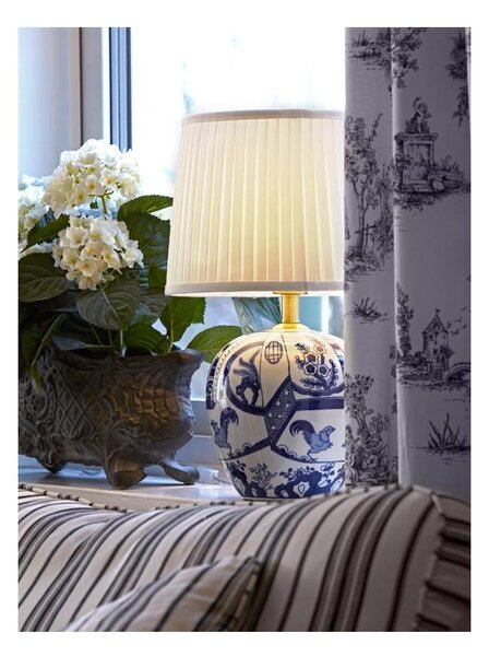 Lampada da tavolo blu e bianca Goteborg, altezza 33 cm Göteborg - Markslöjd