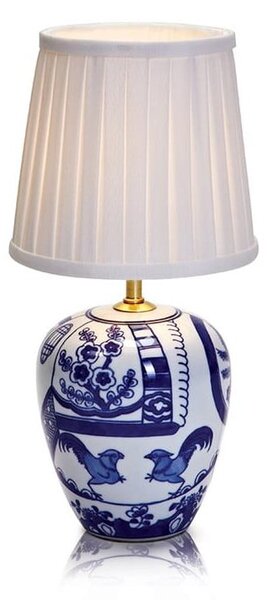 Lampada da tavolo blu e bianca Goteborg, altezza 33 cm Göteborg - Markslöjd