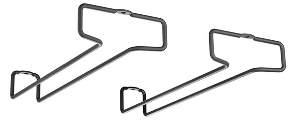 Set di 2 portabicchieri da vino in acciaio inox da parete Lava - Metaltex