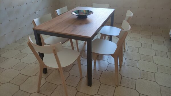 Set sedie e tavolo moderno allungabile, tavolo per casa taranto, lecce, foggia