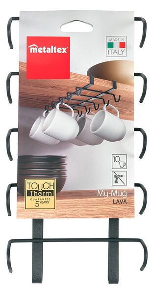 Portabicchieri sospeso nero Lava My Mug - Metaltex