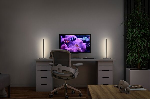 Osram - Lampada da tavolo dimmerabile LED RGBW SMART+ MAGIC LED/7,5W/230V argento Wi-Fi + telecomando