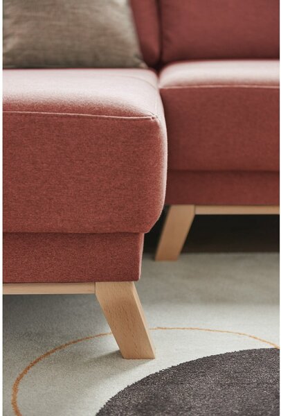 Divano letto variabile rosa ad angolo Pop - Bonami Selection