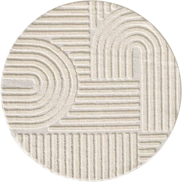 Tappeto rotondo crema ø 120 cm Art - Ayyildiz Carpets
