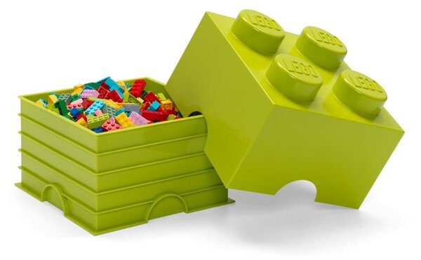 Scatola portaoggetti verde lime quadrata - LEGO®
