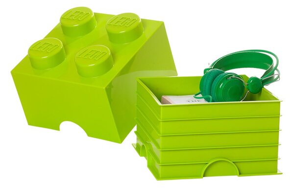 Scatola portaoggetti verde lime quadrata - LEGO®