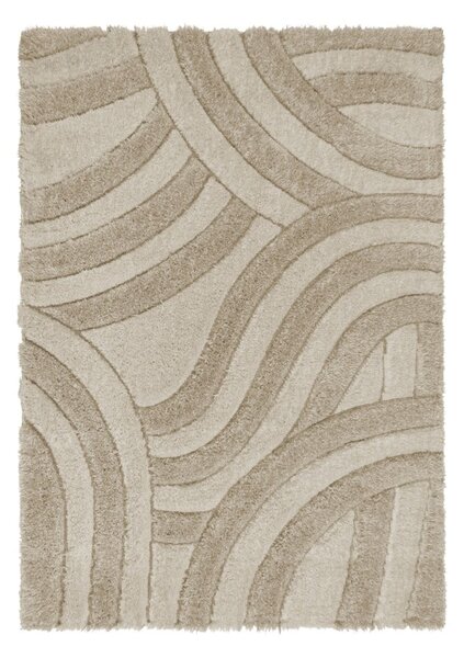 Tappeto beige tessuto a mano in fibre riciclate 160x230 cm Velvet - Flair Rugs