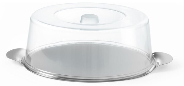 Vassoio per torte in acciaio inox con coperchio , ø 30 cm - Hendi