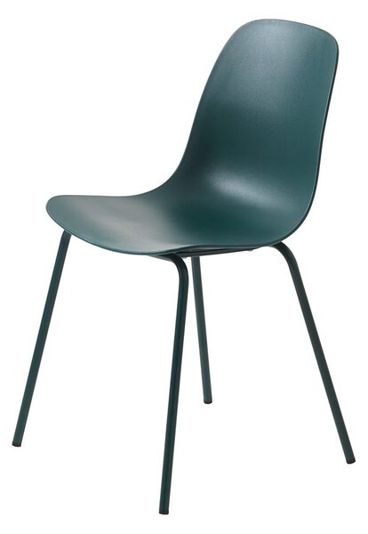Sedia da pranzo in plastica turchese Whitby - Unique Furniture