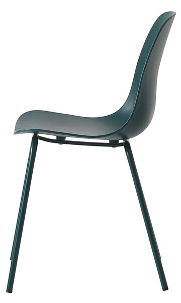 Sedia da pranzo in plastica turchese Whitby - Unique Furniture