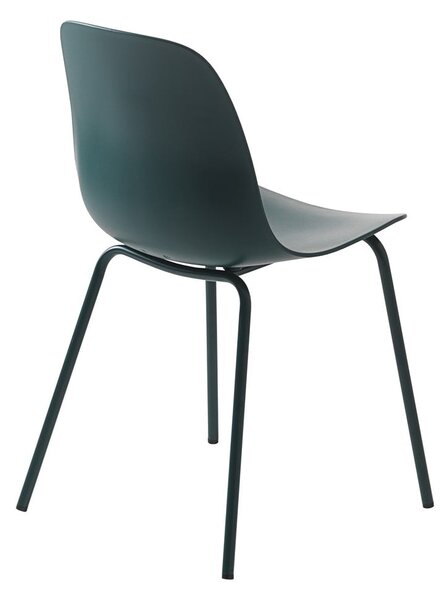 Sedia da pranzo in plastica turchese Whitby - Unique Furniture