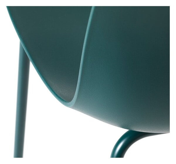 Sedia da pranzo in plastica turchese Whitby - Unique Furniture