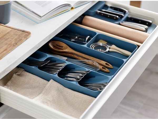 Organizzatore per cassetti da cucina blu DrawerStore Compact Sky - Joseph Joseph