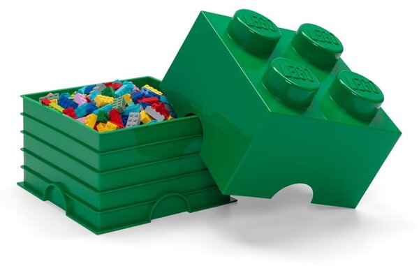 Scatola portaoggetti verde quadrata - LEGO®